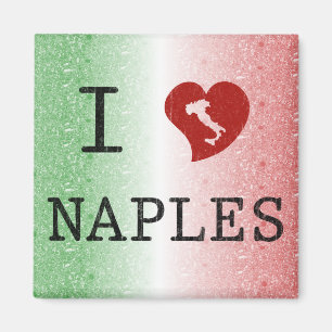 Aimant J'aime Naples Vintage Italien