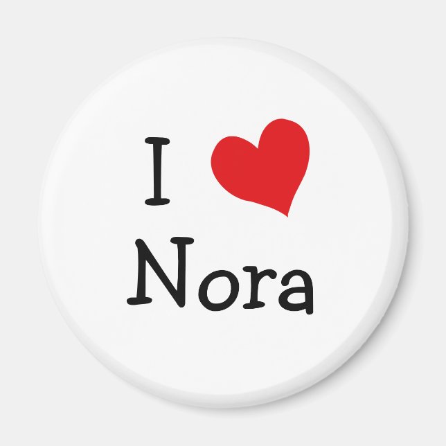 Aimant J'aime Nora (Devant)