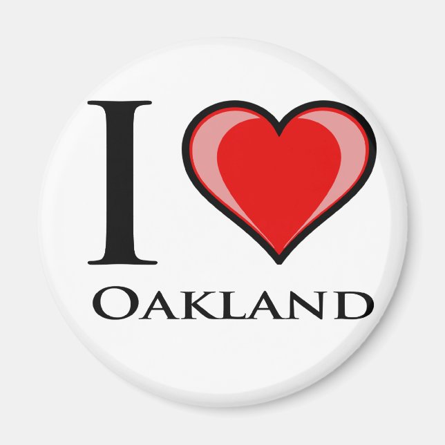 Aimant J'aime Oakland (Devant)