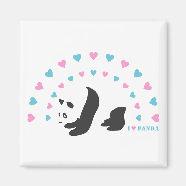 Aimant J'aime Panda (Devant)