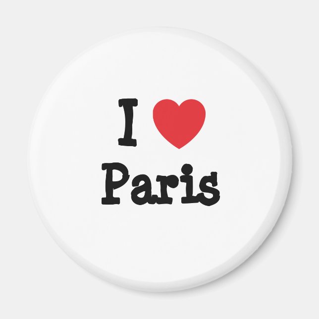 Aimant J'aime Paris coeur T-shirt (Devant)
