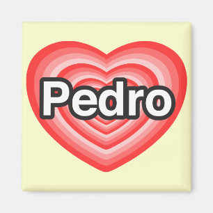 Aimant J'aime Pedro. Je t'aime Pedro. Cœur