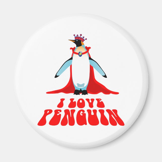 Aimant J'aime Penguin (Devant)