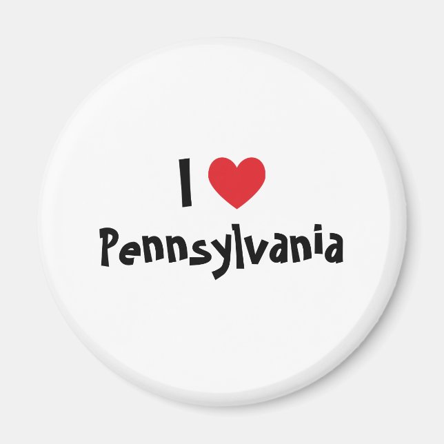Aimant J'aime Pennsylvanie (Devant)