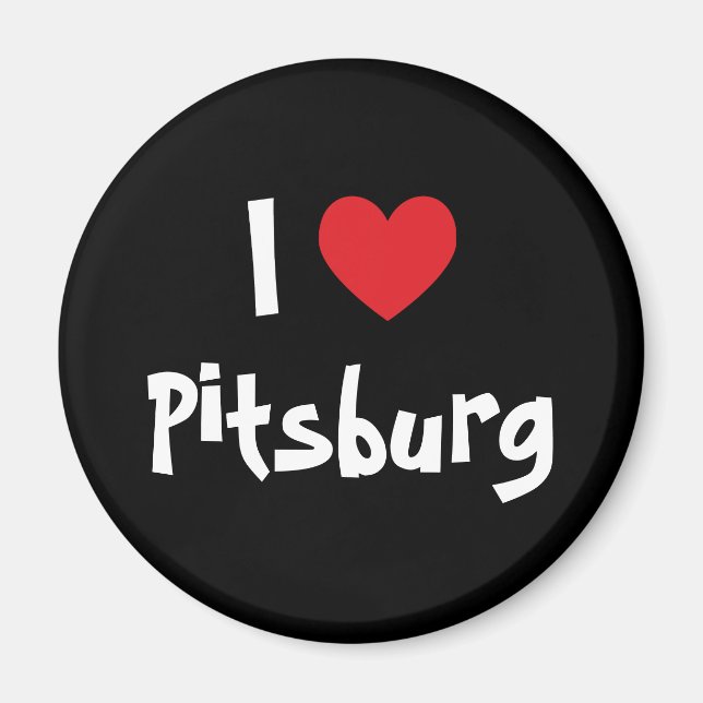 Aimant J'aime Pitsburg (Devant)