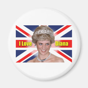 Aimant J'aime princesse Diana