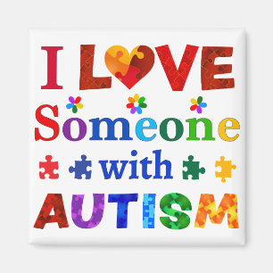 Aimant J'aime quelqu'un avec AUTISM