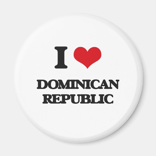 Aimant J'aime République Dominicaine (Devant)
