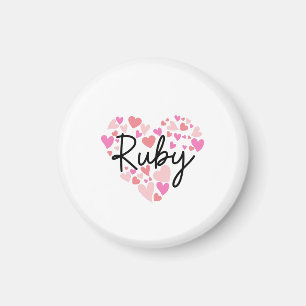 Aimant J'aime Ruby