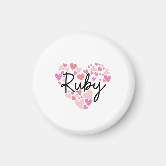 Aimant J'aime Ruby (Devant)