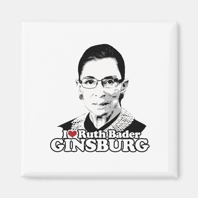 Aimant J'Aime Ruth Bader Ginsburg Pour toujours (Devant)