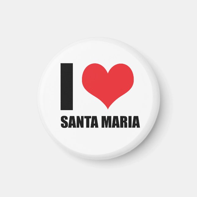 Aimant J'aime Santa Maria (Devant)