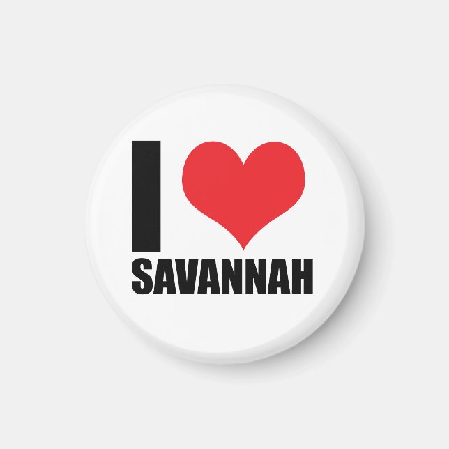 Aimant J'aime Savannah (Devant)