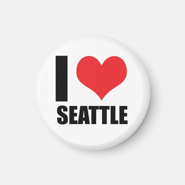 Aimant J'aime Seattle (Devant)