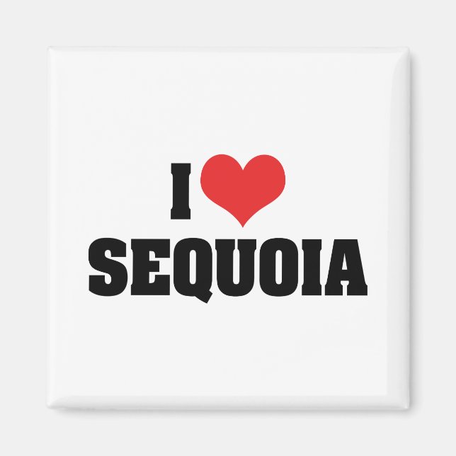 Aimant J'aime Sequoia (Devant)