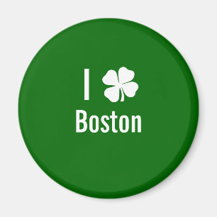 Aimant J'aime (shamrock) Boston Jour de la Saint Patrick