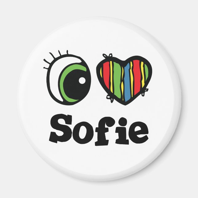 Aimant J'aime (♥) Sofie (Devant)