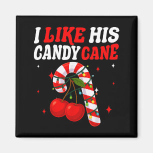 Aimant J'aime son couple de canne en bonbon Noël F