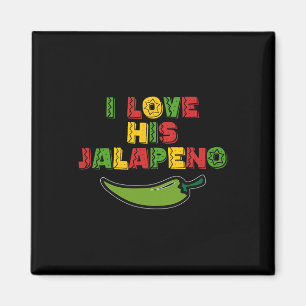 Aimant J'Aime Son Jalapeno J'Aime Ses Tacos Funny Cinco D