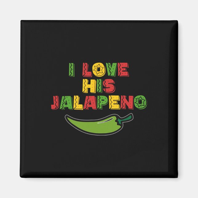 Aimant J'Aime Son Jalapeno J'Aime Ses Tacos Funny Cinco D (Devant)