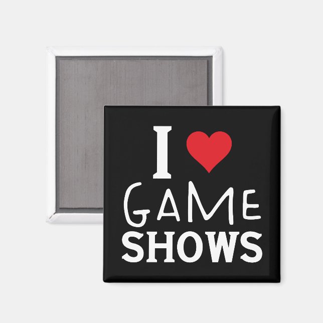 Aimant J'Aime Spectacles De Jeu, Drôle Disant Jeu Spectac (Recto/Verso)