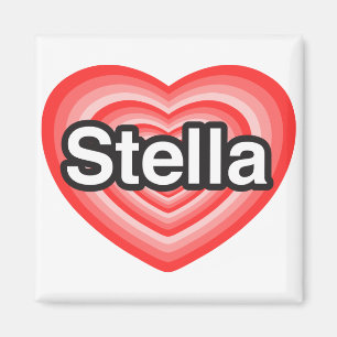 Aimant J'aime Stella. Je t'aime Stella. Cœur