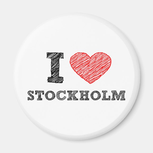 Aimant J'aime Stockholm (Devant)