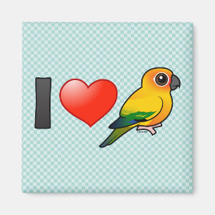 Aimant J'aime Sun Conures