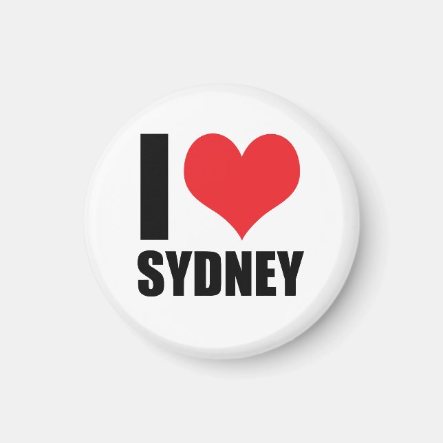 Aimant J'aime Sydney (Devant)