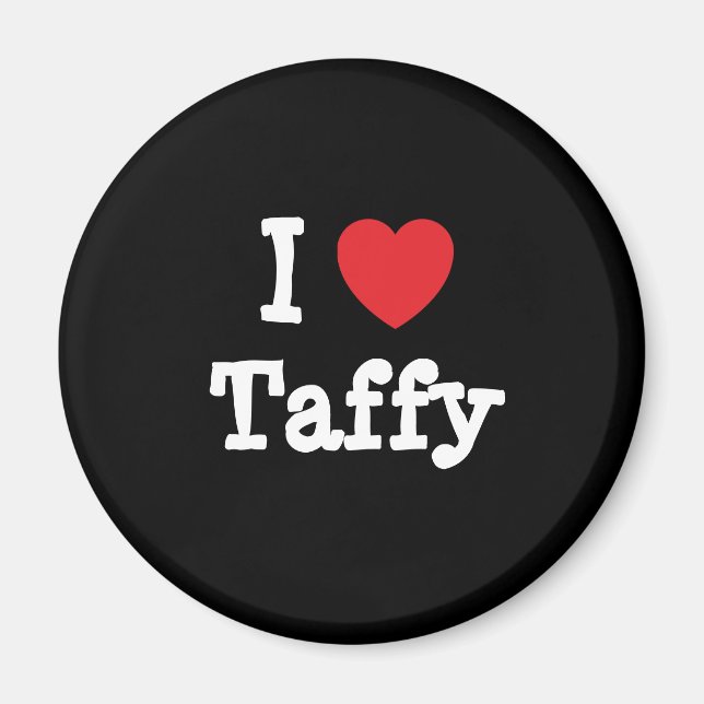 Aimant J'aime Taffy coeur T-shirt (Devant)