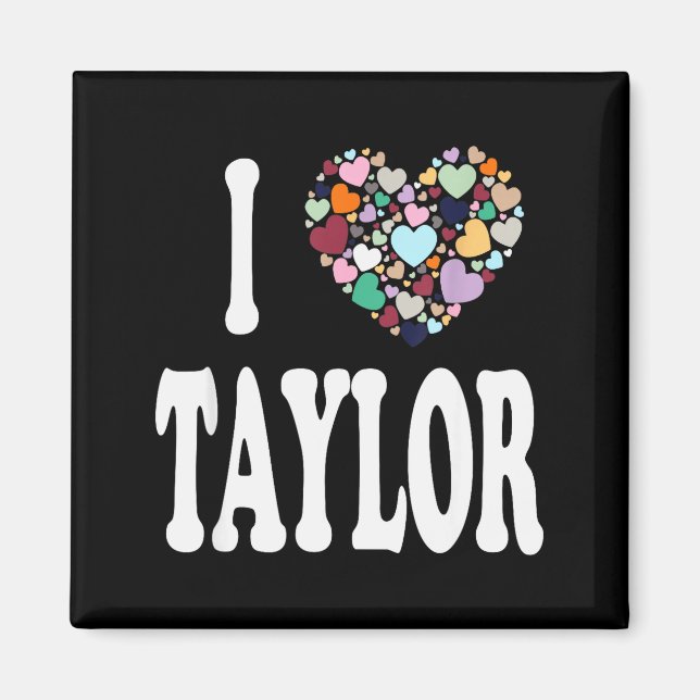 Aimant J'aime Taylor Prénom Taylor  (Devant)