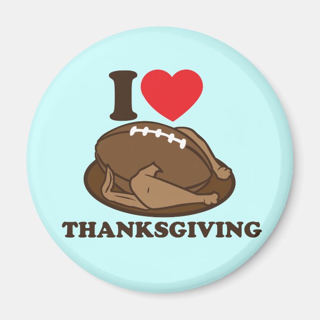 Aimant J'aime Thanksgiving (Devant)