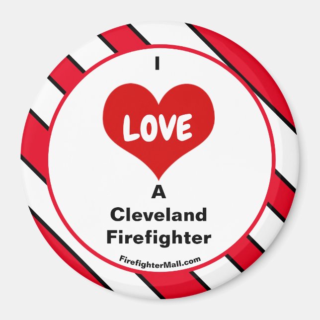 Aimant J'Aime Un Pompier Cleveland (Devant)