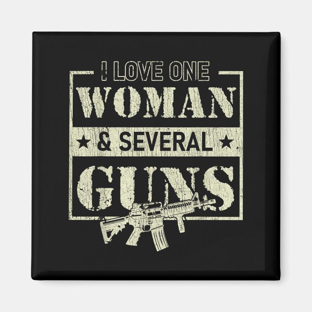 Aimant J'aime une femme plusieurs armes (Devant)