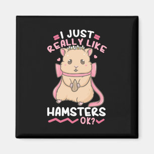 Aimant J'Aime Vraiment Hamsters Ok