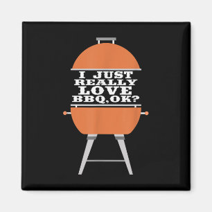 Aimant J'Aime Vraiment Le Barbecue Barbecue Grill Meat Ma