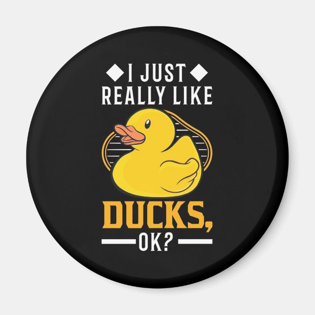 Aimant J'Aime Vraiment Les Canards (Devant)