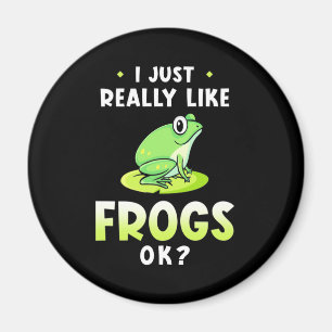Aimant J'Aime Vraiment Les Grenouilles