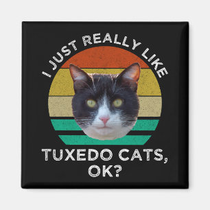 Aimant J'Aime Vraiment Tuxedo Cats D'Accord ?