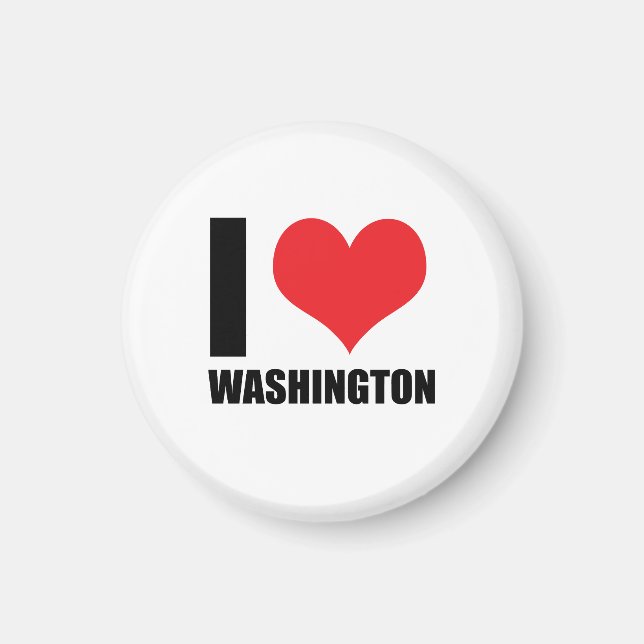 Aimant J'aime Washington (Devant)
