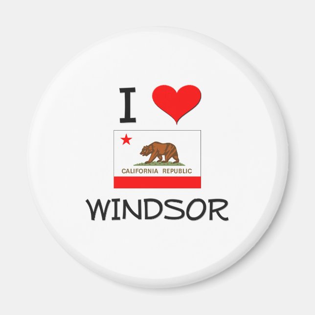Aimant J'aime WINDSOR Californie (Devant)
