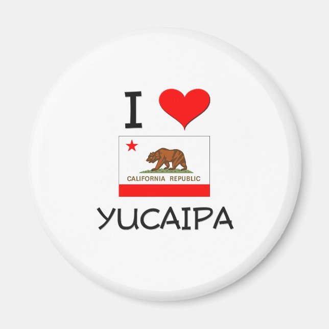 Aimant J'aime YUCAIPA Californie (Devant)