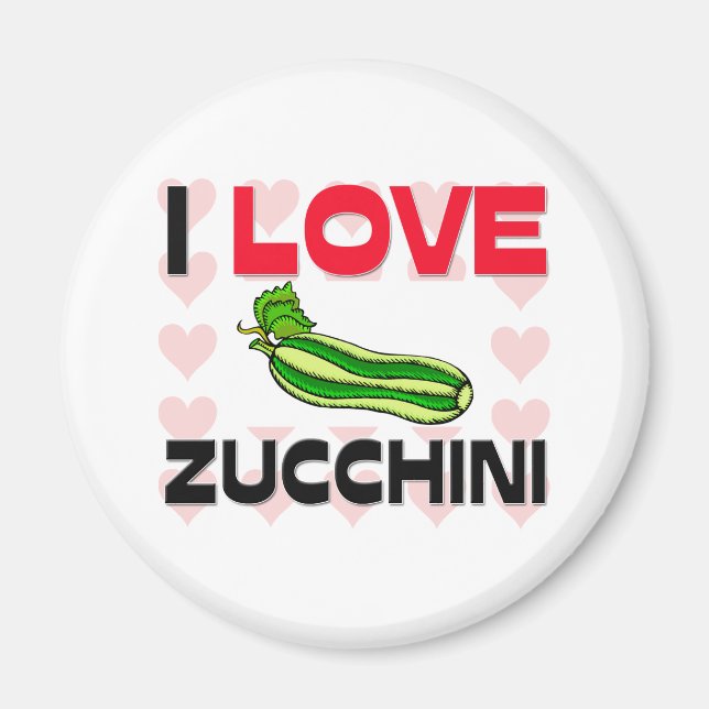 Aimant J'aime Zucchini (Devant)