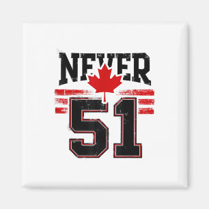 Aimant Jamais 51 Canada Feuille d'érable Vintage Cana en