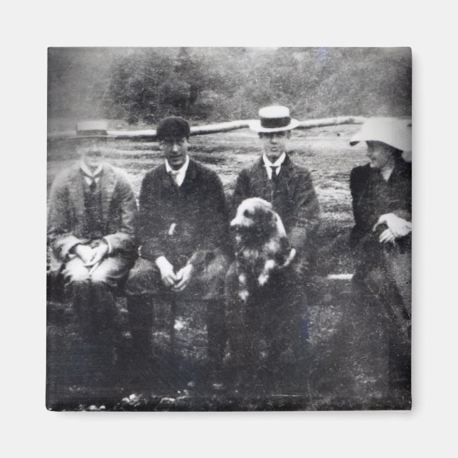 Aimant James et Lytton Strachey avec Thoby, Adrian (Devant)