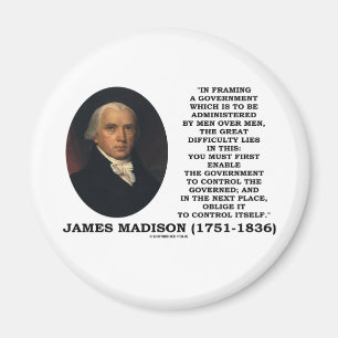 Aimant James Madison Qui Établit Un Contrôle Gouvernement