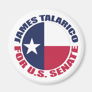 Aimant James Talarico pour le Sénat américain Drapeau du