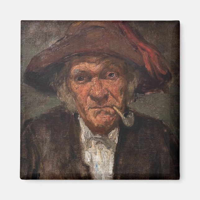 Aimant James Whistler - Un homme fume un tuyau (Devant)