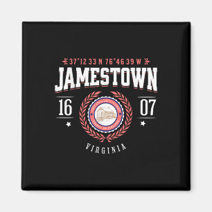 Aimant Jamestown Virginia Colony Rustic Souvenir Revoluti
