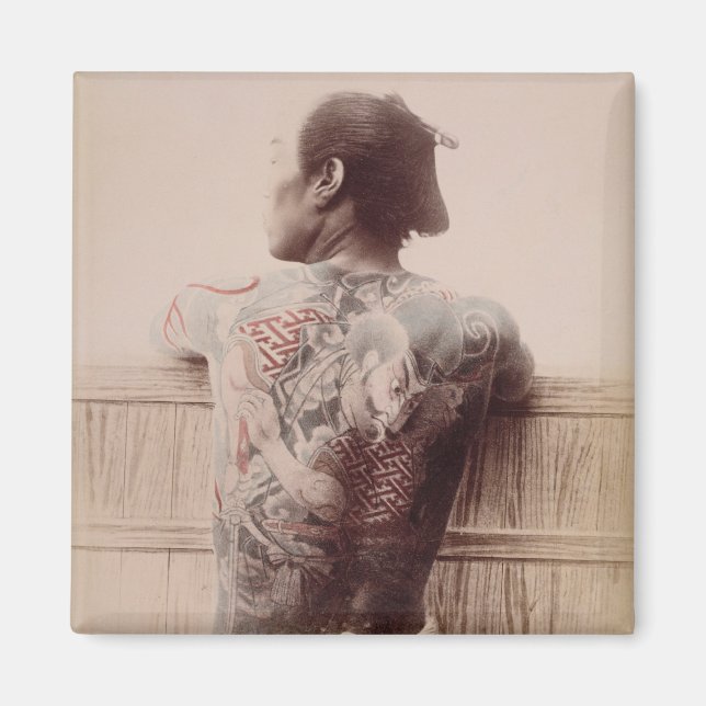 Aimant Japanese Bridegroom's Tattoos, c.1880 (photo) (Devant)